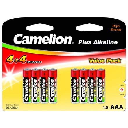 Baterijas Camelion Plus Alkaline, 1,5 V, AAA / LR03, 8 gab. цена и информация | Baterijas | 220.lv