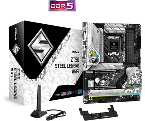 ASRock Z790 Steel Legend WiFi, ATX, LGA1700, DDR5 cena un informācija | Asrock Datortehnika | 220.lv