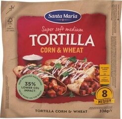 Kukurūzas-kviešu tortiljas Santa Maria 8 gab. cena un informācija | Pārtikas piedevas | 220.lv