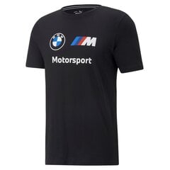 Puma T-Krekli Bmw Mms Ess Logo Tee Black 536246 01 cena un informācija | Vīriešu T-krekli | 220.lv