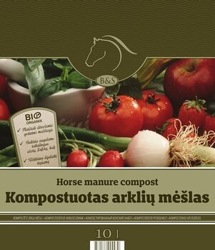 KOMPOSTĒTI ZIRGU MĒSLI 10 L cena un informācija | Grunts, zeme, kūdra, komposts | 220.lv