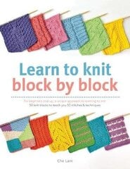 Learn to Knit Block by Block: For Beginners and Up, a Unique Approach to Learning to Knit. 50 Knit Blocks to Teach You 50 Stitches & Techniques цена и информация | Книги о питании и здоровом образе жизни | 220.lv