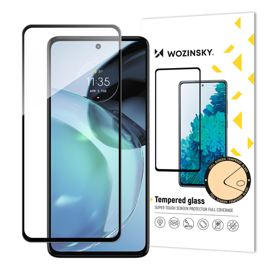 Wozinsky Full Glue Motorola Moto G72 9H cena un informācija | Ekrāna aizsargstikli | 220.lv