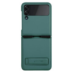 Nillkin Qin Vegan Leather Samsung Galaxy Z Flip 4 dark green cena un informācija | Telefonu vāciņi, maciņi | 220.lv