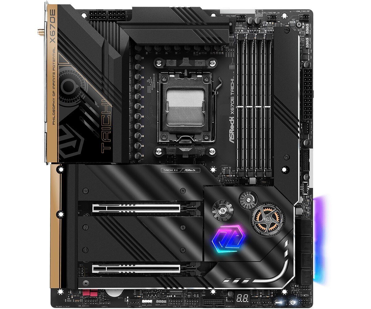 ASRock X670E Taichi, E-ATX, AM5, DDR5, WiFi cena un informācija | Mātesplates | 220.lv