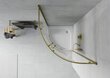 Pusapaļa dušas kabīne Mexen Rio ar paliktni un sifonu, 70x70,80x80,90x90cm, zeltaina/pusmatēta cena un informācija | Dušas kabīnes | 220.lv