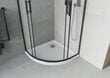 Pusapaļa dušas kabīne Mexen Rio F ar paliktni un sifonu, 70x70,80x80,90x90cm, melna/matēta+balta/melna цена и информация | Dušas kabīnes | 220.lv