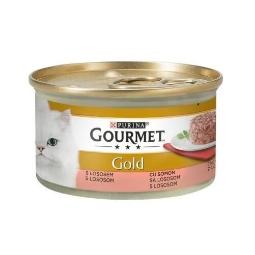 Pikanta kūka kaķiem ar liellopa gaļu/ ar vistu/ ar tunci/ ar lasi, Gourmet Gold Savoury Cake, 24x85 g cena un informācija | Konservi kaķiem | 220.lv