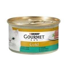 Pastēte ar liellopa, truša, jēra un teļa gaļu, Gourmet Gold Mousse, 24x85 g цена и информация | Консервы для котов | 220.lv