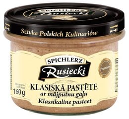 Klasiskā pastēte ar mājputnu gaļu 160g cena un informācija | Konservēti produkti | 220.lv