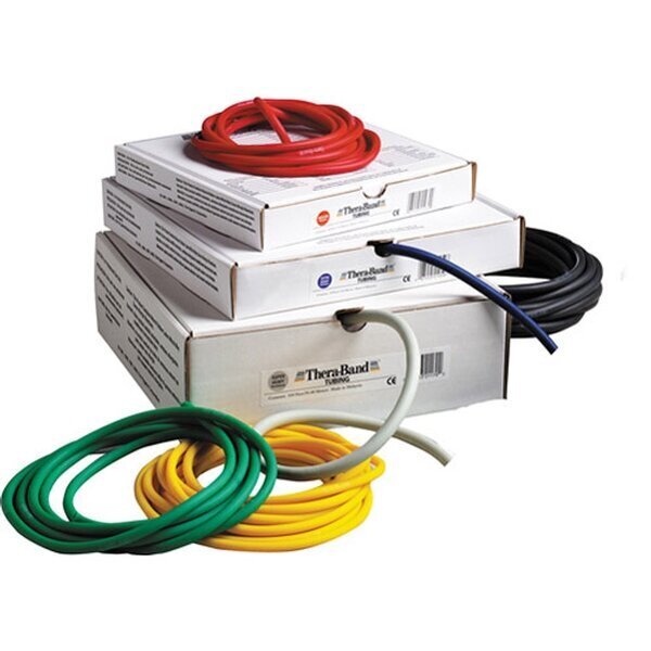 Apaļa elastīgā lente Thera-band, zaļa, 1 m cena un informācija | Fitnesa gumijas, gredzeni | 220.lv