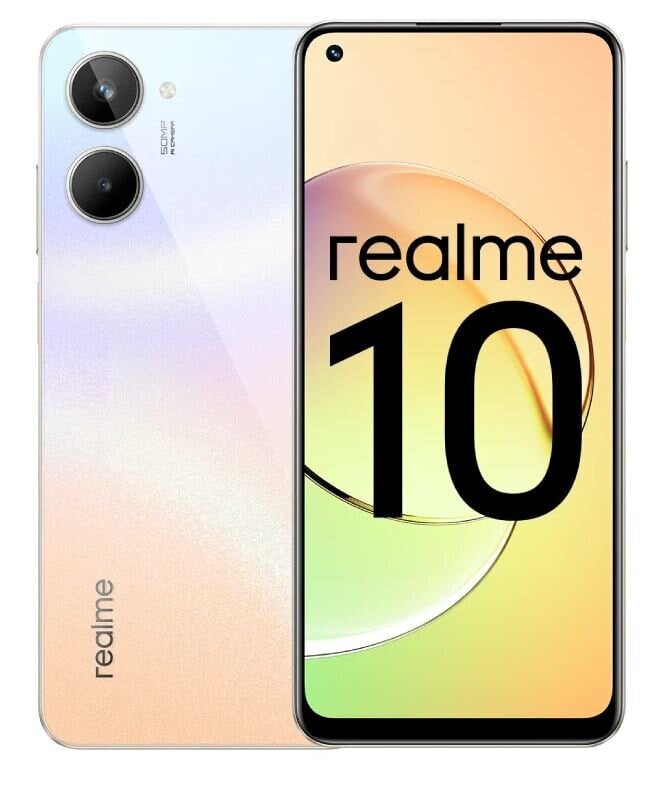 Realme 10 8/128GB Dual SIM Clash White цена и информация | Mobilie telefoni | 220.lv