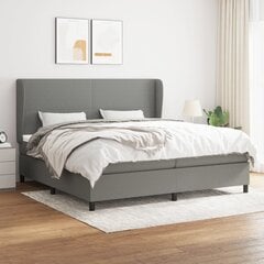 Atsperu gultas rāmis ar matraci vidaXL, 200x200 cm, tumši pelēks цена и информация | Кровати | 220.lv
