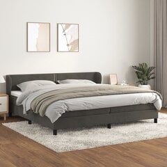 Atsperu gultas rāmis ar matraci vidaXL, 200x200 cm, tumši pelēks cena un informācija | Gultas | 220.lv