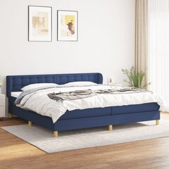 Atsperu gultas rāmis ar matraci vidaXL, 200x200 cm, zils цена и информация | Кровати | 220.lv