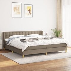 Atsperu gultas rāmis ar matraci vidaXL, 200x200 cm, pelēkbrūns cena un informācija | Gultas | 220.lv