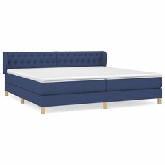 Atsperu gultas rāmis ar matraci vidaXL, 200x200 cm, zils цена и информация | Кровати | 220.lv