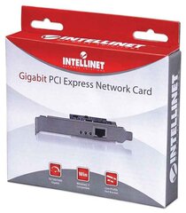 Intellinet PCI-Express 1x RJ45 Gigabit Ethernet tīkla karte cena un informācija | Komponentu piederumi | 220.lv