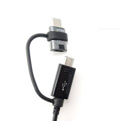 Samsung EP-DG950 USB 2in1 Combo Type-C & Micro USB Data & Charging Cable 1.2m Black (OEM) цена и информация | Адаптеры и USB разветвители | 220.lv