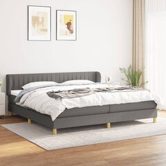 Atsperu gultas rāmis ar matraci vidaXL, 200x200 cm, tumši pelēks цена и информация | Кровати | 220.lv
