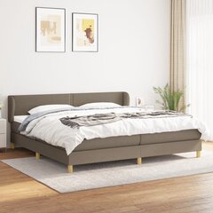 Atsperu gultas rāmis ar matraci vidaXL, 200x200 cm, pelēkbrūns цена и информация | Кровати | 220.lv