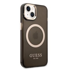 Telefona vāciņš Guess Translucent MagSafe priekš iPhone 14 melns cena un informācija | Telefonu vāciņi, maciņi | 220.lv