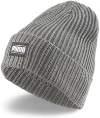 Шапка Puma Ribbed Classic Cuff Beanie Grey 024038 03 024038 03 цена и информация | Мужские шарфы, шапки, перчатки | 220.lv