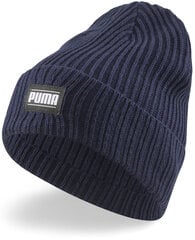 Шапка Puma Ribbed Classic Cuff Beanie Blue 024038 02 024038 02 цена и информация | Мужские шарфы, шапки, перчатки | 220.lv