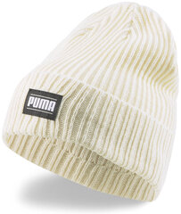 Шапка Puma Ribbed Classic Cuff Beanie White 024038 04 024038 04 цена и информация | Мужские шарфы, шапки, перчатки | 220.lv