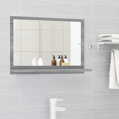 Vannas istabas spogulis, pelēks ozols, 60x10,5x37cm, koks цена и информация | Прикроватные тумбочки | 220.lv