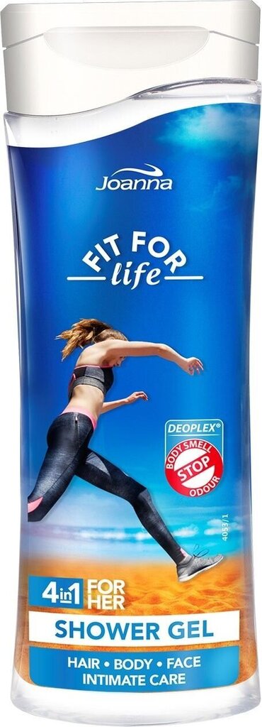 Dušas želeja ķermenim un matiem Joanna Fit For Life 4in1, 300 ml cena un informācija | Dušas želejas, eļļas | 220.lv