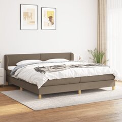 Atsperu gultas rāmis ar matraci vidaXL, 200x200 cm, pelēkbrūns цена и информация | Кровати | 220.lv