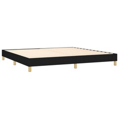 Atsperu gultas rāmis ar matraci vidaXL, 200x200 cm, melns cena un informācija | Gultas | 220.lv