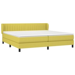 Atsperu gultas rāmis ar matraci vidaXL, 200x200 cm, zaļš cena un informācija | Gultas | 220.lv
