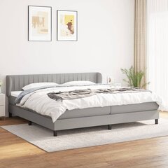Atsperu gultas rāmis ar matraci vidaXL, 200x200 cm, gaiši pelēks цена и информация | Кровати | 220.lv