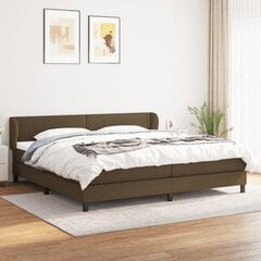 Atsperu gultas rāmis ar matraci vidaXL, 200x200 cm, tumši brūns cena un informācija | Gultas | 220.lv
