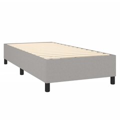 Atsperu gultas rāmis ar matraci vidaXL, 100x200 cm, gaiši pelēks цена и информация | Кровати | 220.lv