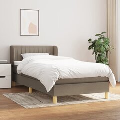 Atsperu gultas rāmis ar matraci vidaXL, 100x200 cm, pelēkbrūns цена и информация | Кровати | 220.lv