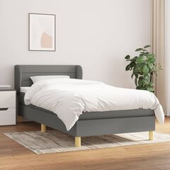 Atsperu gultas rāmis ar matraci vidaXL, 100x200 cm, tumši pelēks цена и информация | Кровати | 220.lv