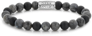 Rebel&Rose Браслет из бусин Grey Rocks RR-80069-S цена и информация | Мужские украшения | 220.lv