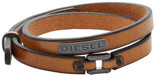 Diesel Divkāršā ādas aproce DX0984040 cena un informācija | Vīriešu rotaslietas | 220.lv