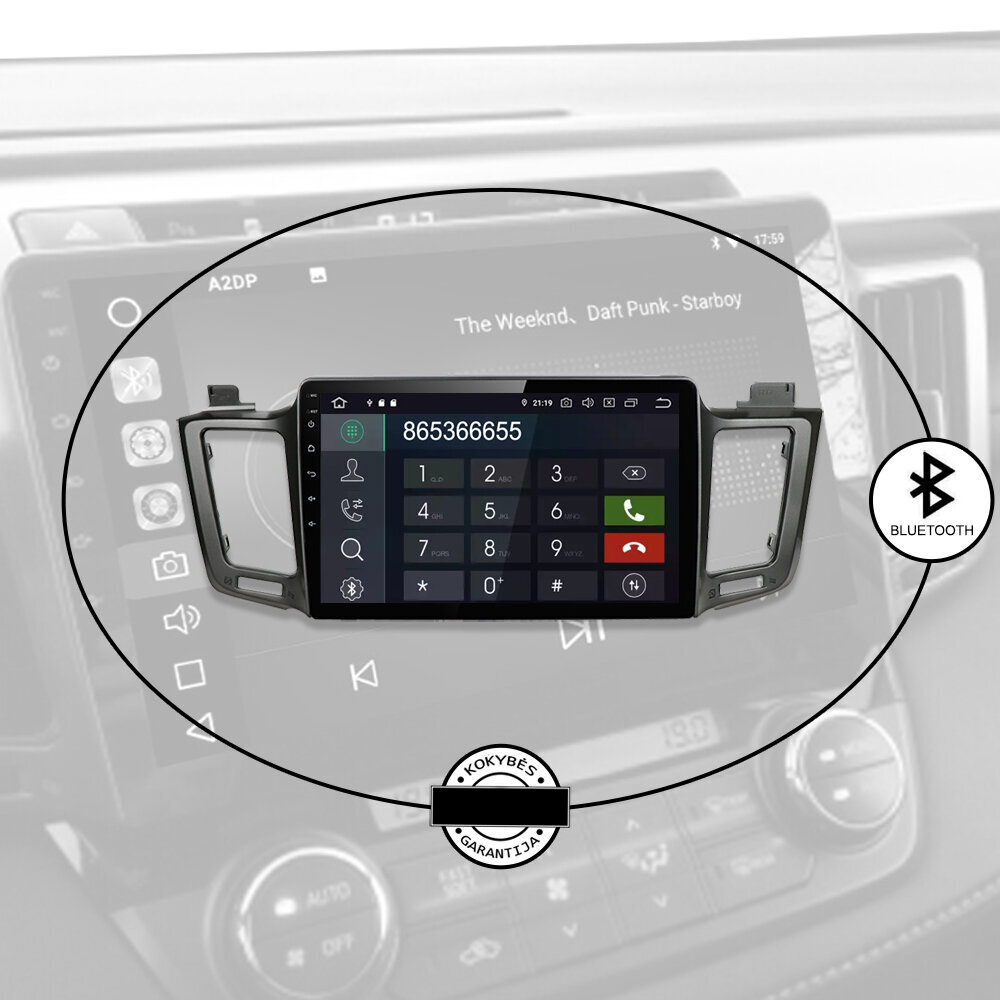 TOYOTA RAV4 2013-18 PEUGEOT 508 2011-2017 Android multivides planšetdators 10 collu automašīnas stereo USB/WiFi/GPS/Bluetooth cena un informācija | Auto magnetolas, multimedija | 220.lv