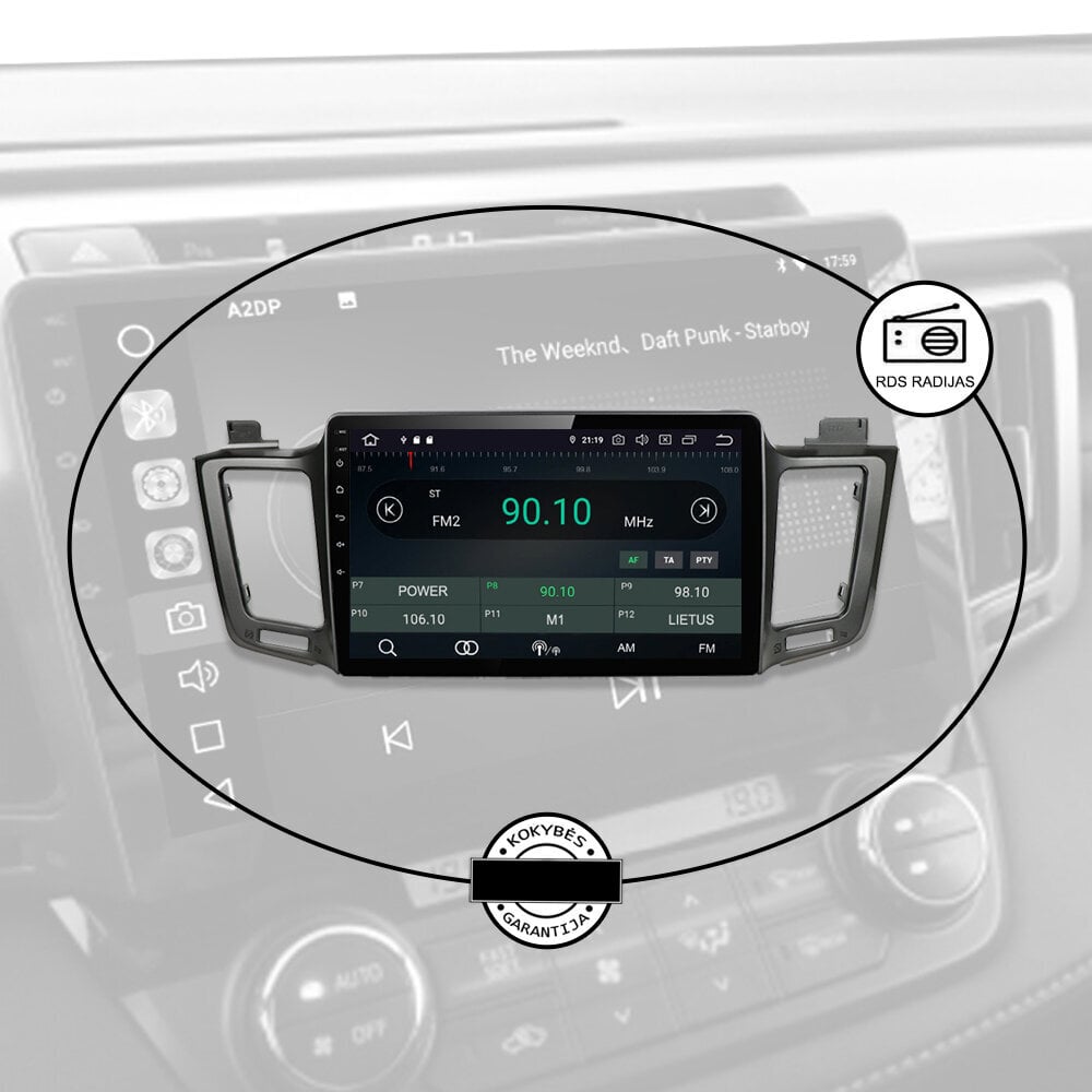 TOYOTA RAV4 2013-18 PEUGEOT 508 2011-2017 Android multivides planšetdators 10 collu automašīnas stereo USB/WiFi/GPS/Bluetooth cena un informācija | Auto magnetolas, multimedija | 220.lv