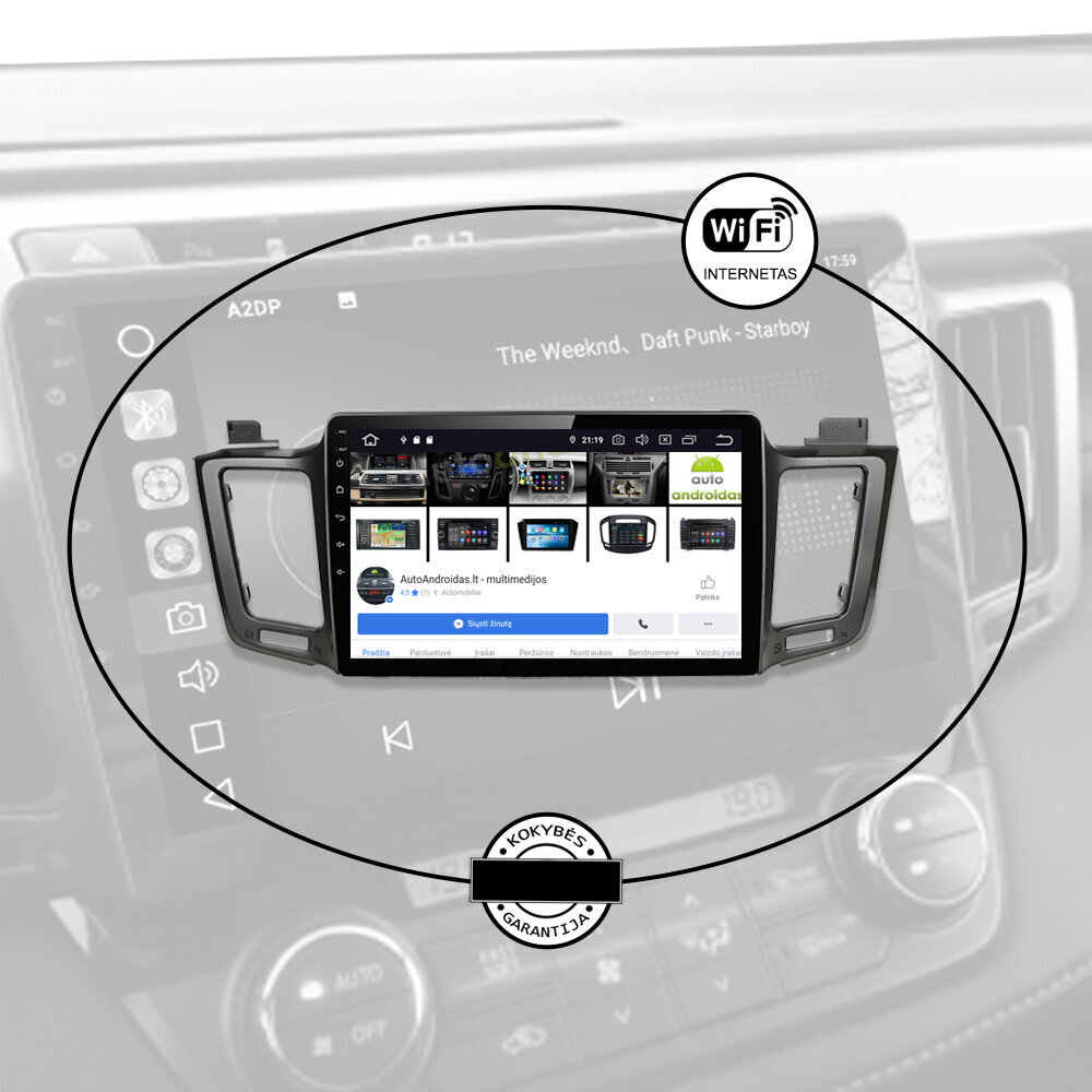 TOYOTA RAV4 2013-18 PEUGEOT 508 2011-2017 Android multivides planšetdators 10 collu automašīnas stereo USB/WiFi/GPS/Bluetooth cena un informācija | Auto magnetolas, multimedija | 220.lv