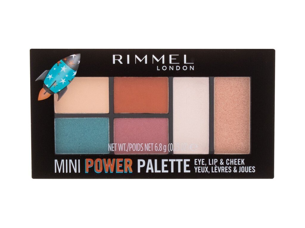 Rimmel London Mini Power Palette kosmētikas palete 6,8 g, 004 Pioneer cena un informācija | Acu ēnas, skropstu tušas, zīmuļi, serumi | 220.lv