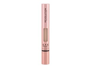 Makeup Revolution Eye Bright Illuminating Under Eye Concealer - Concealer for brightening the eye area 3 ml  01 Light #C6A390 цена и информация | Пудры, базы под макияж | 220.lv