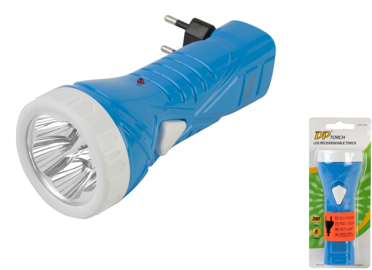 LED lukturītis ar akumulatoru, 5XLED cena un informācija | Lukturi | 220.lv