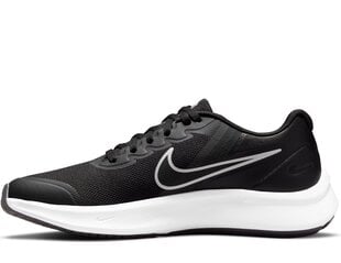 Nike skriešanas apavi jauniešiem STAR RUNNER 3 GS, melni-balti 36 907161852 цена и информация | Спортивная обувь, кроссовки для женщин | 220.lv