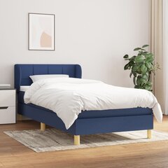 Atsperu gulta ar matraci vidaXL, 100x200 cm, zils цена и информация | Кровати | 220.lv