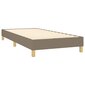 Atsperu gulta ar matraci vidaXL, 100x200 cm, pelēkbrūns цена и информация | Gultas | 220.lv